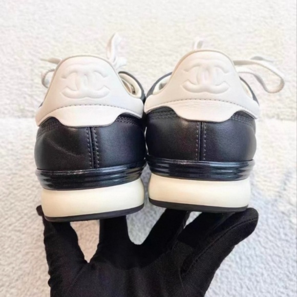 CHANEL Black and White Quilted Ankle Booties - Picture 6 of 7